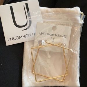 NWT Uncommon James square hoop earrings